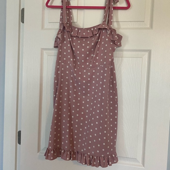 Allegra K poka dot ruffle dress - Picture 3 of 7